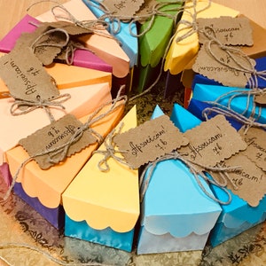 Suministros de papel de fiesta, plantilla de caja, caja de favor, caja de pastel de papel, favores de fiesta, rebanadas de pastel de papel, pastel de ducha de bebé, suministros de artesanía, caja de pasteles de boda