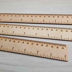30 cm 12 pollici set da 3 pezzi, -5 e -10 % righello speciale, righello divertente, righello personalizzato, righello inciso, righello di legno personalizzato, righello