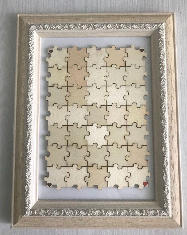 Puzzle Frame Custom Jigsaw Wood Surprise Personalized Trip Idea Phrase Wooden