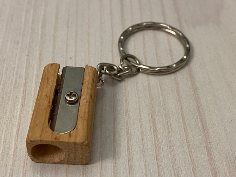 Sharpener Keychainwooden Pencils Sharpenerpersonalised Etsy