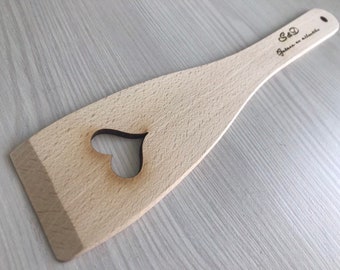 Cook with Love,Heart spatula,kitchen decor,wedding accessories,gift for bride-groom,Wooden spatula,kitchen spatula,mr&mrs gift,Love cooking