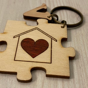 Gift for husband,Husband keyring,Puzzle peace&#39;s keychain,custom puzzle,gift for father,personalized puzzle,wooden puzzle,Engraved Keychain