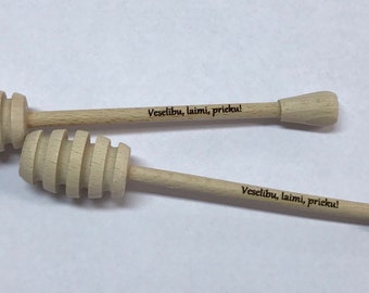 Honey Spoon,Wooden Honey Spoon Stick,Honey Serving Spoon,Housewarming present,Honeymoon gift,personalized spoon,Engraved spoon,Honey Dipper
