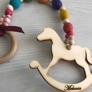 Regalo de la ducha del bebé, ducha del bebé, regalo del bebé, bebé Montessori, juguete del bebé, bola de color de madera, propiedad del carro del bebé, niña y niño, regalo para los bebés