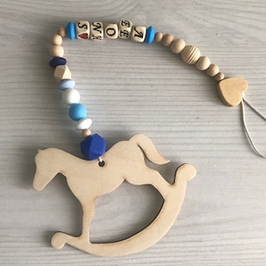 Baby-Schnuller-Halter, Baby-Dusche, Baby-Geschenk, Baby Schnuller Clip, Baby-Spielzeug, Holz und Silikon-Kugel, Baby-Beißer, Baby-Mädchen und Junge, Geschenk für Baby