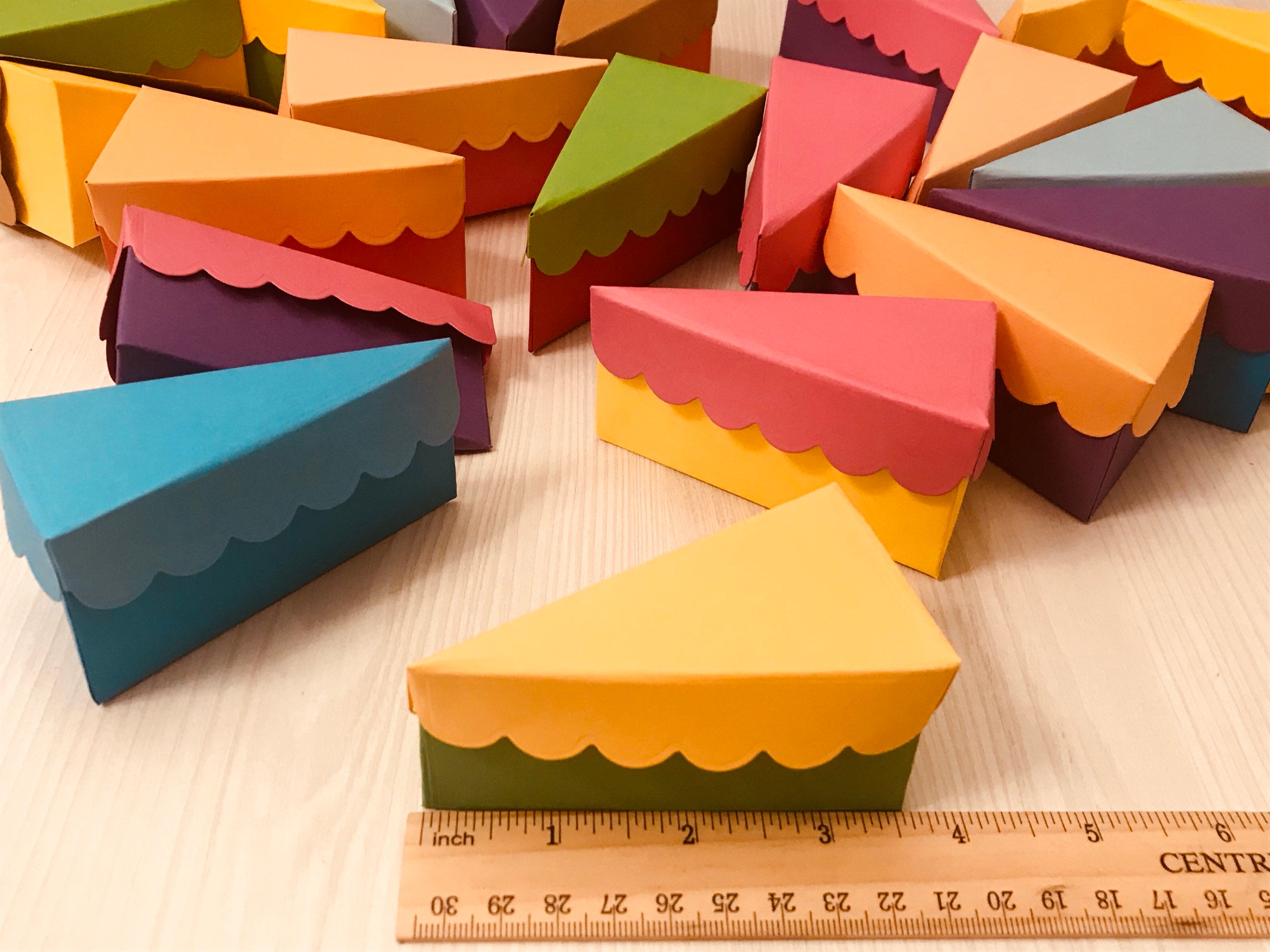 Party Paper Suppliesbox Templatefavor Boxpaper Cake Etsy