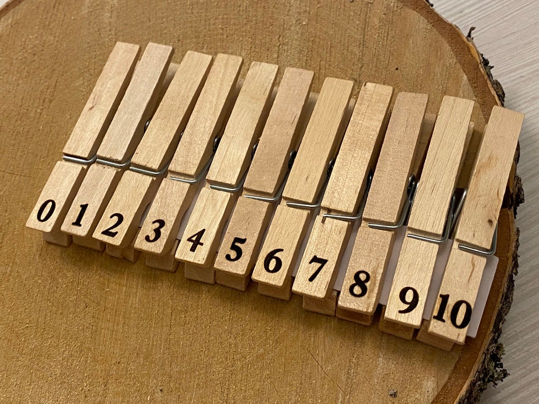 Numbers,personalized Clothespins,home Decor,clothespin,personalized