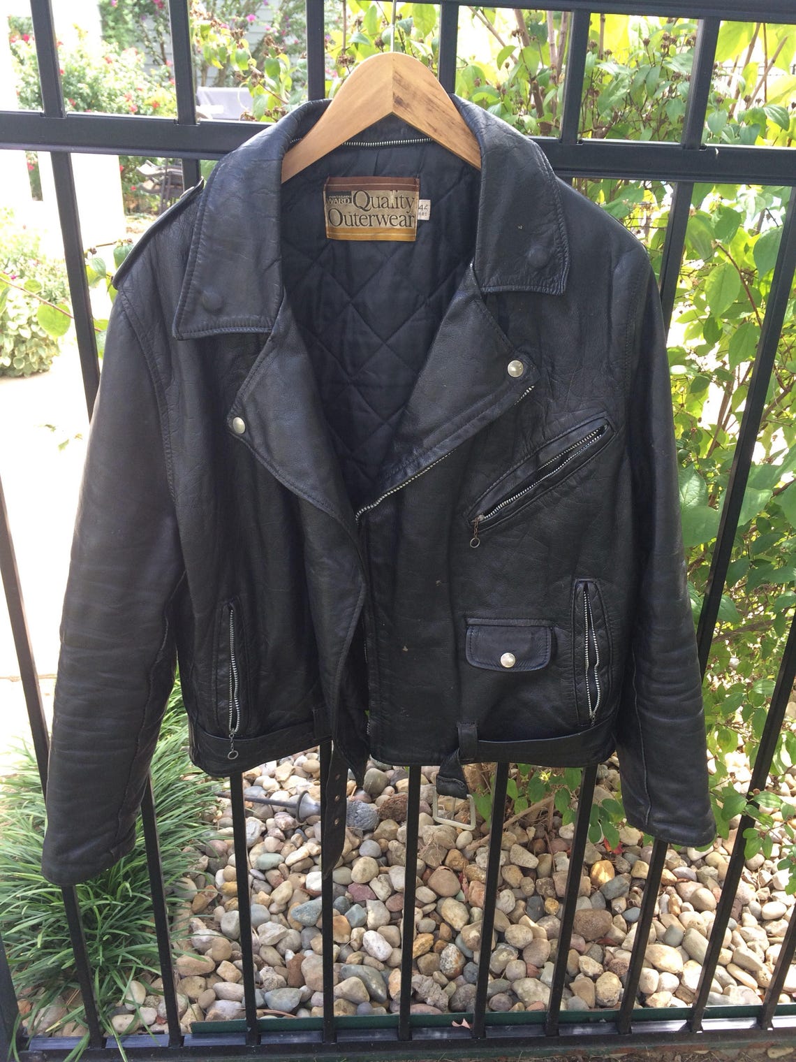 1960's Montgomery Ward leather biker jacket | Etsy