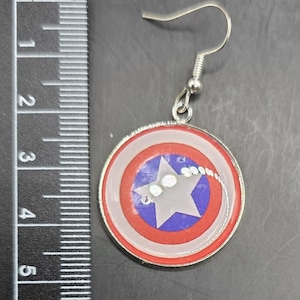Captain America inspired Earrings
