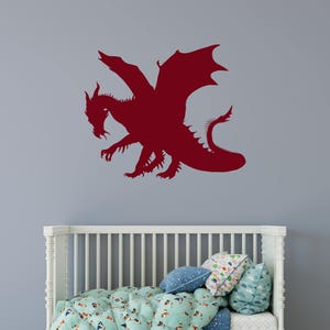 Dragon Wall Decal, Dragon Stickers, Bedroom Decor, Child&#39;s Room Decor - Wall Decal Of A Dragon - Dragon Wall Sticker
