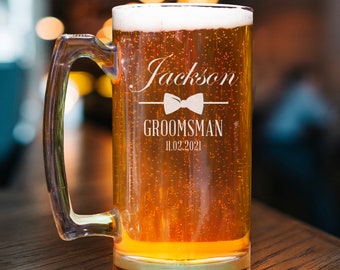 Groomsmen Gift - Best Man Beer Mug - Best Man Gift - Wedding Gifts - Wedding Party Gifts - Gifts for Best Man - Groomsmen Beer Mug