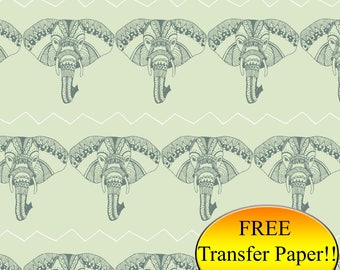 Style D - 12 x 36 Elephant Pattern Printed Heat Transfer Vinyl