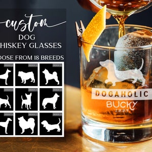 Personalized Dog Gifts, Pet Gifts, Custom Pet Gifts, Gifts For Dog Lovers, Dog Mom Gifts, Gifts For Dog Owners, Dog Dad Gifts, Whiskey Glass