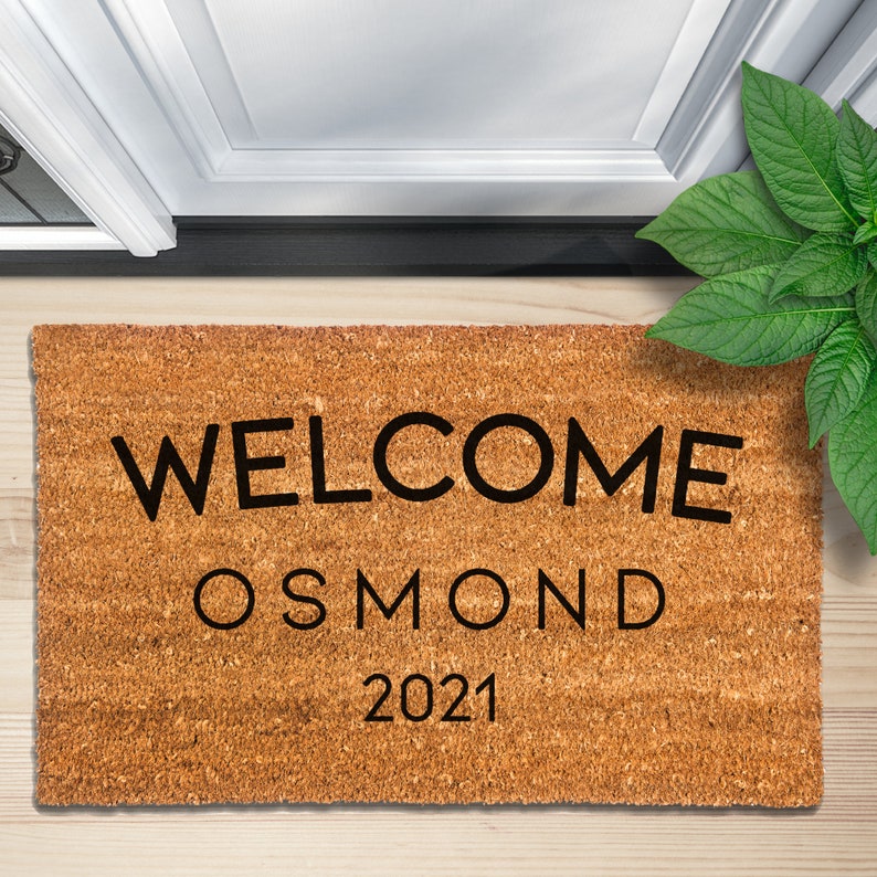 Personalized Doormat Doormat Housewarming Gift Etsy