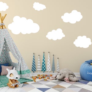 Cloud Wall Decals - Removable Vinyl Nursery Stickers