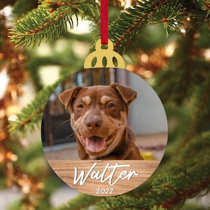 Pet Ornament, Dog Christmas, Dog Ornament, Holiday Pet Gift, Dog Gift, Dog Picture Ornament, Personalized Dog Christmas Ornament