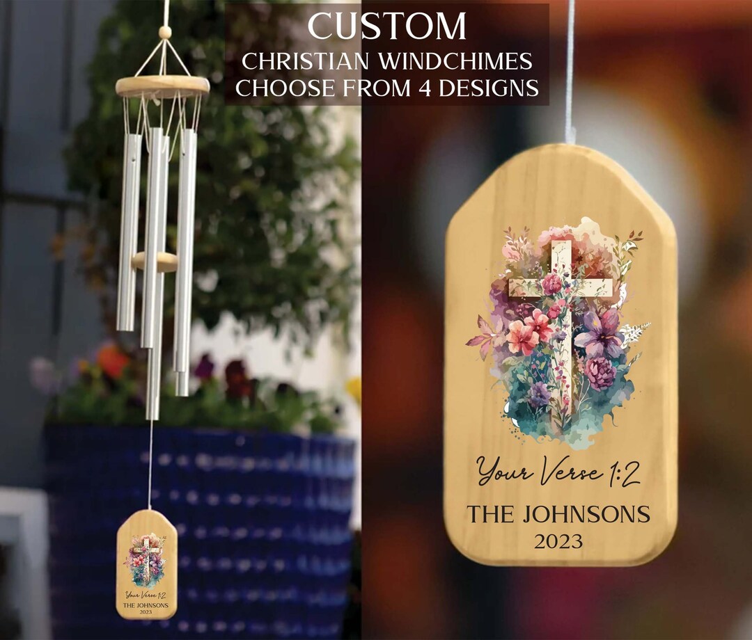 Personalized Wind Chime, Christian Gifts, Christian Baby Gifts