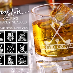 Golf Gifts, Golf Git Ideas, Whiskey Glasses, Best Golf Gifts, Golf Gifts For Men, Golf Gifts For Dad, Gifts For Golfer, Golf Gifts For Women