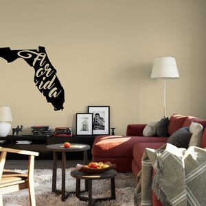 Florida Wall Decal - Small & Large Removable Vinyl Wall Decals of Florida State - Florida Car Decal - Florida Macbook Decal - Laptop