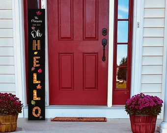 Fall Welcome Sign, Fall Decor, Welcome Sign Front Door, Farmhouse Welcome Sign, Front Porch Sign, Autumn Decor, Hello Fall, Welcome Fall