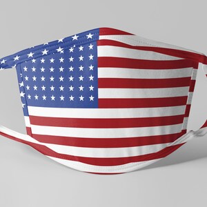 3/5/10 Pcs Washable Reusable Fashion Mask Patriotic USA Flag
