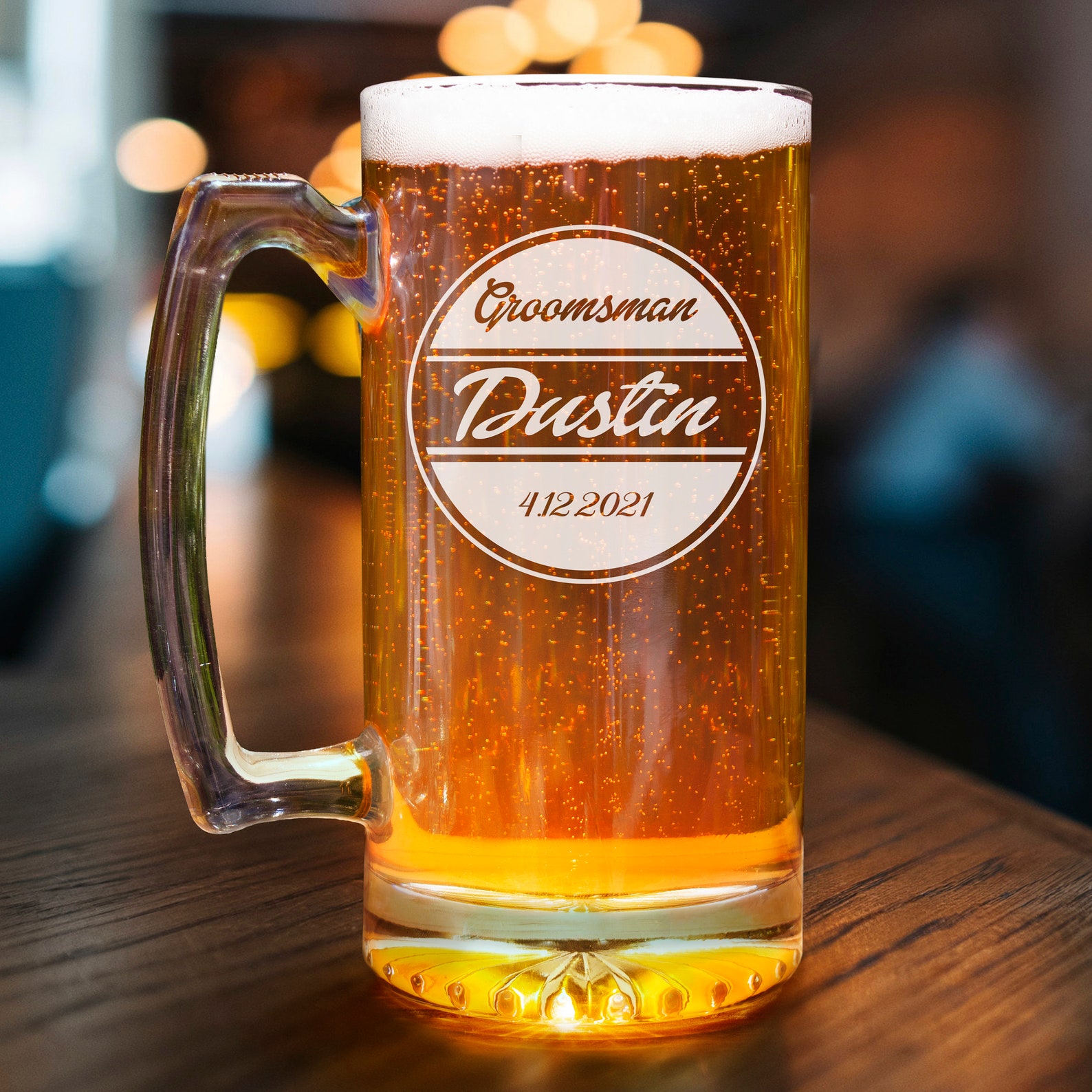 best man beer glass