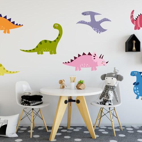 Dinosaur Wall Decals Nursery Decor Boys Room Decor Etsy