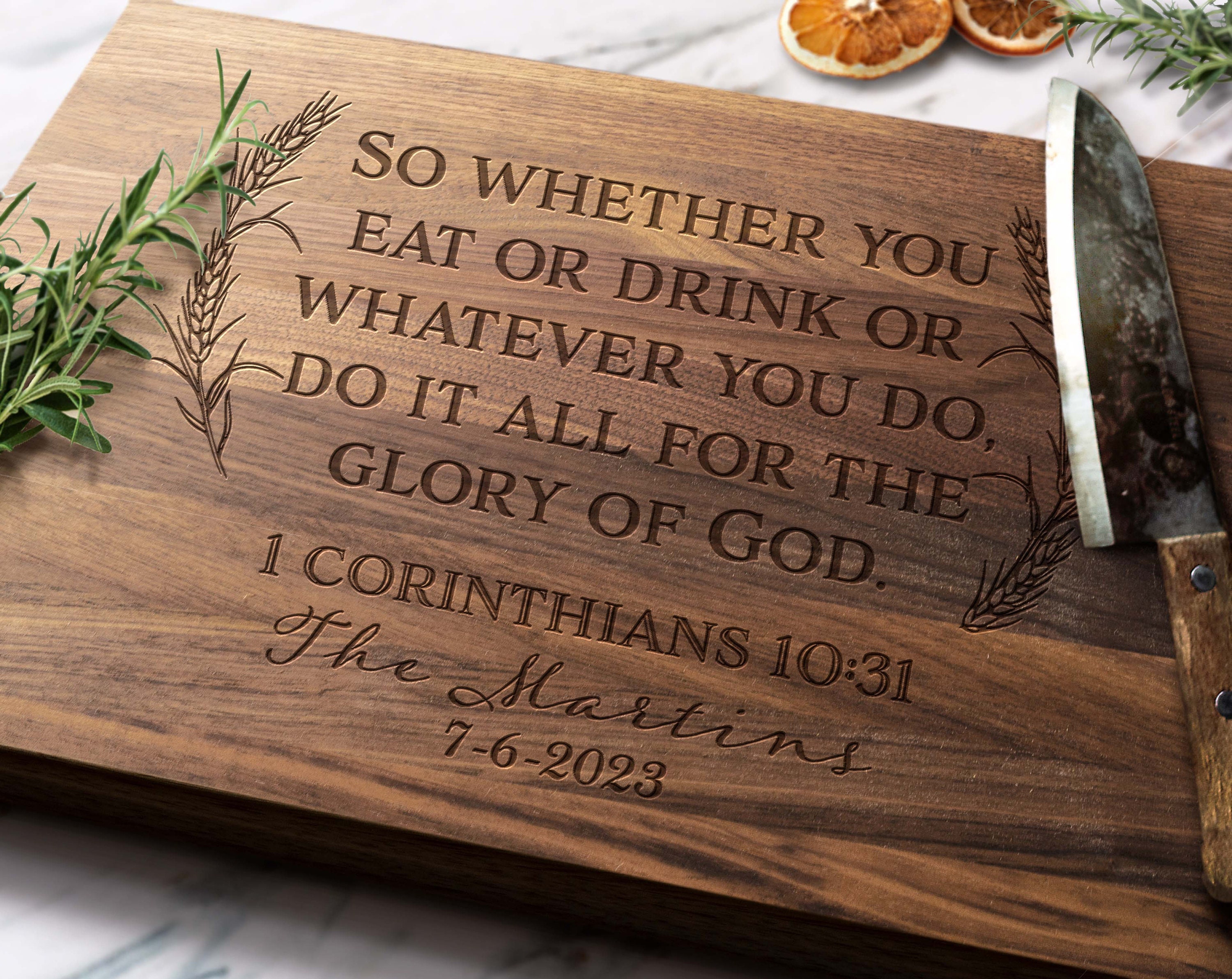Eat or Drink For The Glory of God {Cutting Board} Eat or Drink For The Glory of God {Cutting Board}