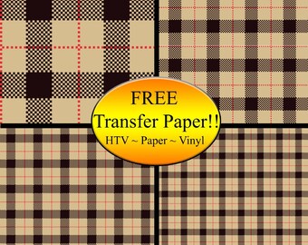 Checkered Printed HTV - HTV Vinyl - HTV Sheets - Cricut Vinyl Sheets, T Shirt Vinyl - Silhouette Vinyl - Heat Transfer Vinyl - Iron On