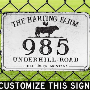 Custom Aluminum Address Sign, Personalized Aluminum Sign, Personalized Fence Sign, Metal Sign, Custom Metal Fence Sign, Custom Address Sign