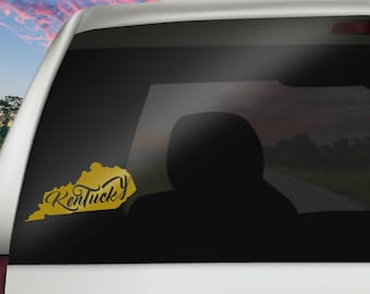 Kentucky Car Decal - Removable Vinyl Car Decals of Kentucky State