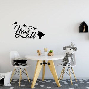 Hawaii Wall Decal Small & Large Removable Vinyl Wall Decals of Hawaii State Hawaii Car Decal MacBook Laptop immagine 3