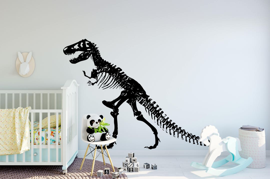 Trex Skeleton Wall Decal, Trex Skeleton Decor, Living Room Decor