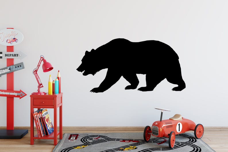 Child/'s Room Decor Bear Forest Animal Stickers Bear Forest Animal Wall Decal Bedroom Decor