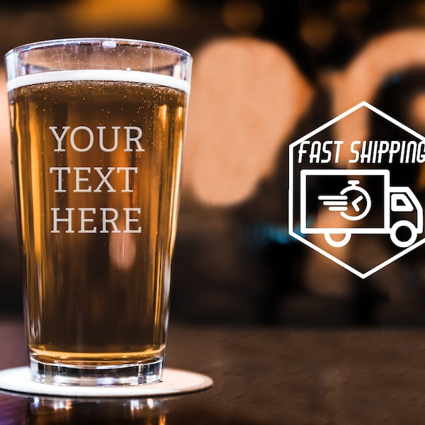 Custom Pint Glasses Etsy