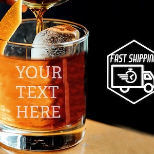 Personalized Whiskey Glass, Custom Whiskey Glasses, Gift For Him, Birthday Gift, Groomsmen Gift, Fathers Day Gift, Gift For Him, Dad Gift
