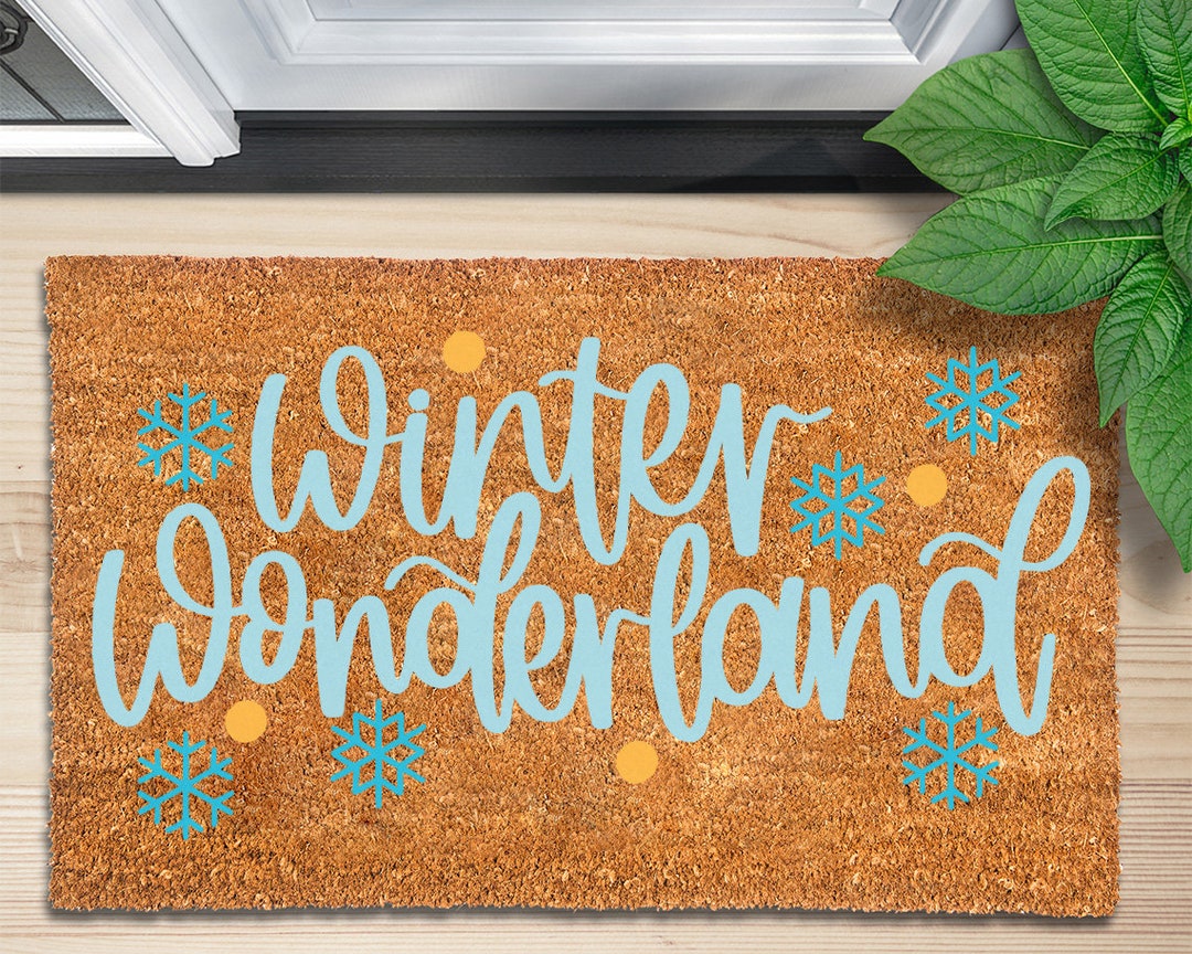 Winter Wonderland Door Mat, Christmas Doormat, Holiday Door Mat, Front