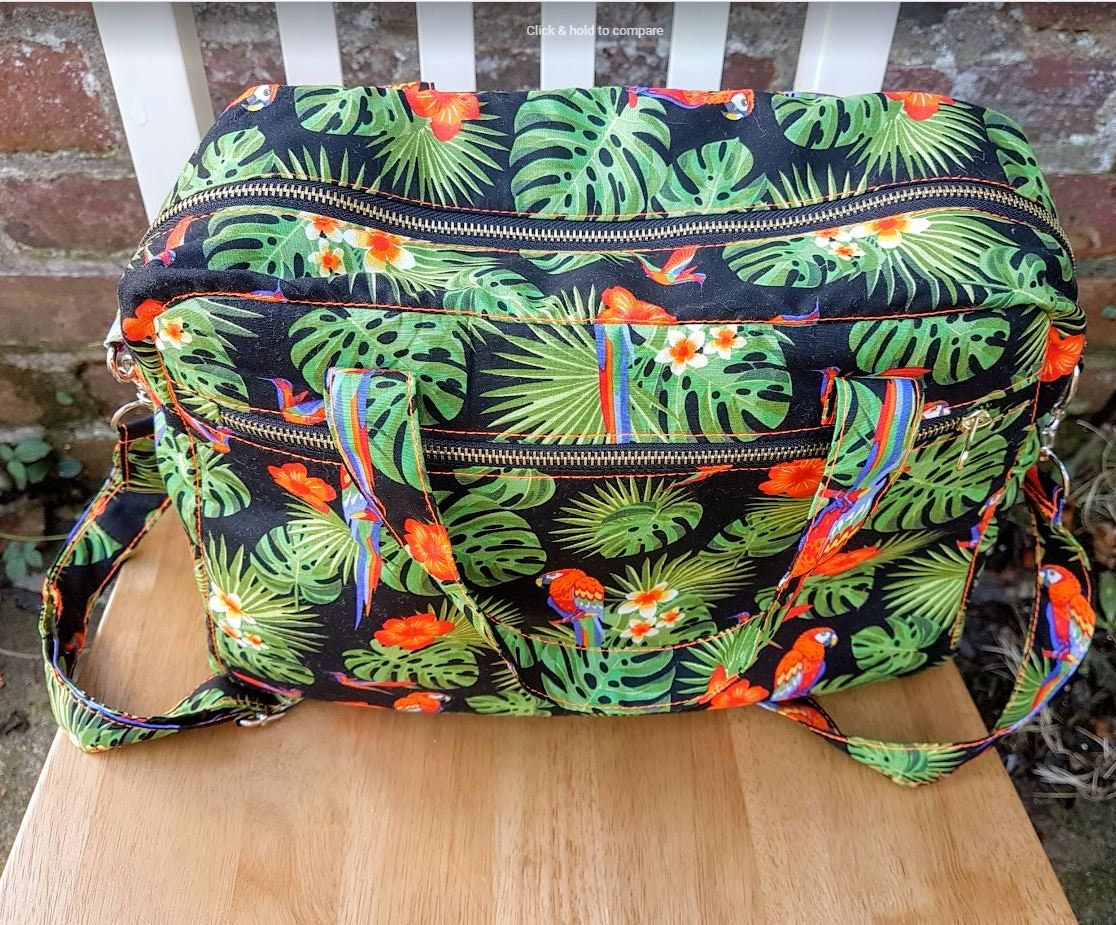 COTTON FABRIC Multi Pocket HANDBAGBig Size Crossbody Bag Etsy