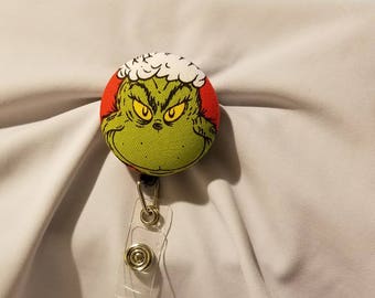 The Grinch badge holder