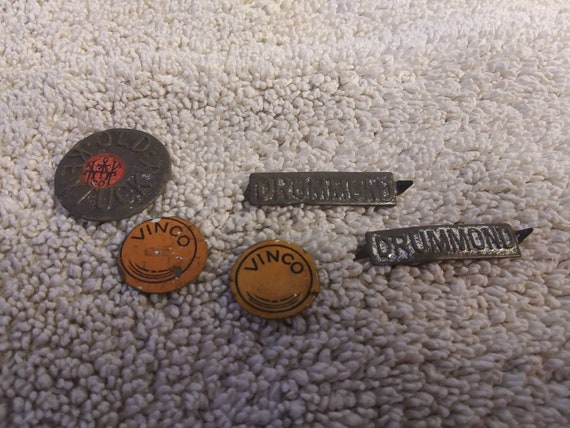 FIVE TOBACCO TABS Tags 1920s 1930s Drummond, Old Kentucky, Vinco in Great  Vintage Condition and so Collectible!