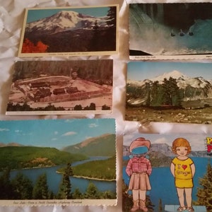 WASHINGTON, OREGON Postcards Vintage and Colorful Set of 6 with Free Domestic Shipping!