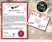 Letter From Santa, North Pole Letter., Editable Santa Letter, Instant Download, Official Santa Stamped Envelope, Christmas Letter, Kids Gift