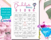 Bachelorette Bingo Game, Retro Bachelorette Game, Editable Bachelorette Bingo