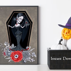 Halloween Wall Art Printable Decor | Vampire Decor