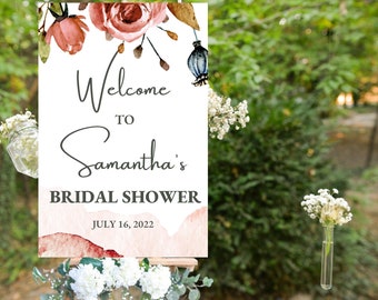 Bridal Shower Welcome Sign, Welcome to Bridal Shower Sign, Welcome Bridal Shower Sign, Boho Bridal Shower, RILEY