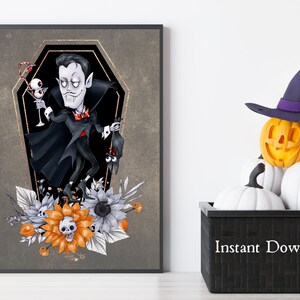 Halloween Wall Art Printable Decor | Vampire Decor