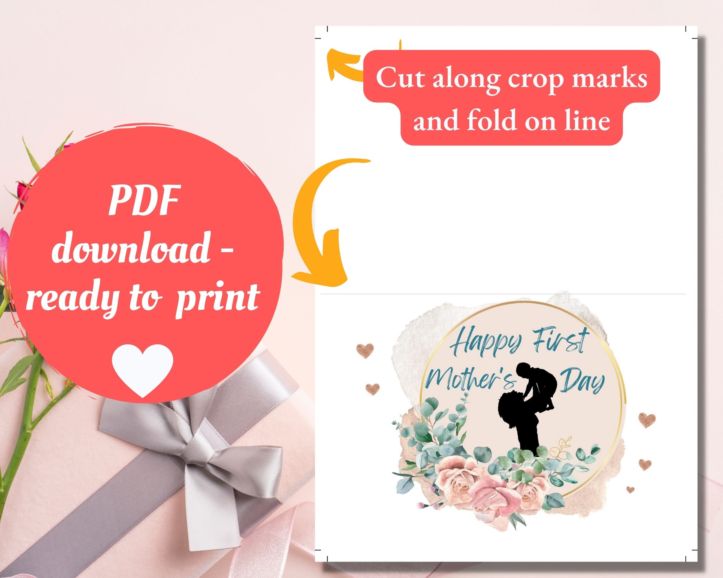 First Mother's Day Card, Printable Mothers Day Card, Mothers Day ...