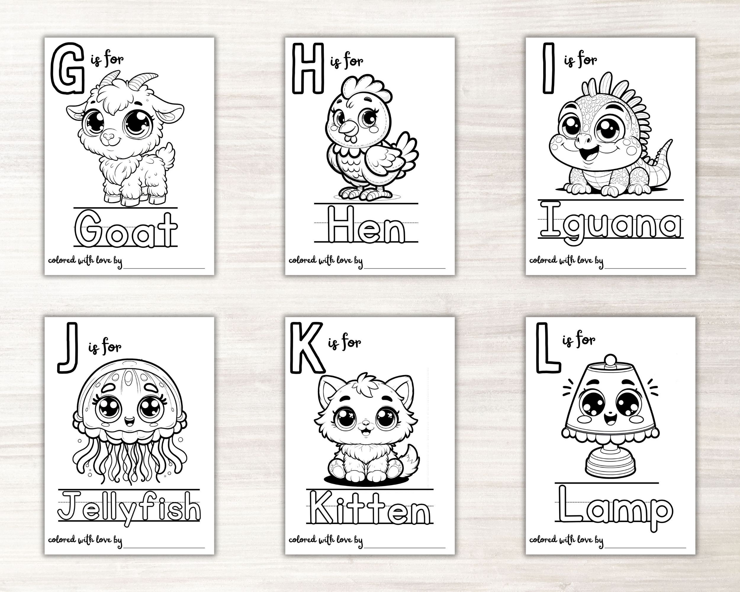 We Can Bearly Wait ABC Book Baby Shower Coloring Pages, ABC Animals ...