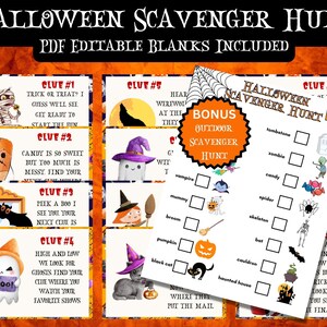 Halloween Scavenger Hunt For Kids Printable Party Game
