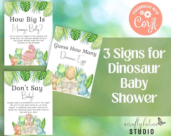 Dinosaurus babyshower spelletjes, Raad hoeveel eieren, Mama's buik, printbaar sjabloon